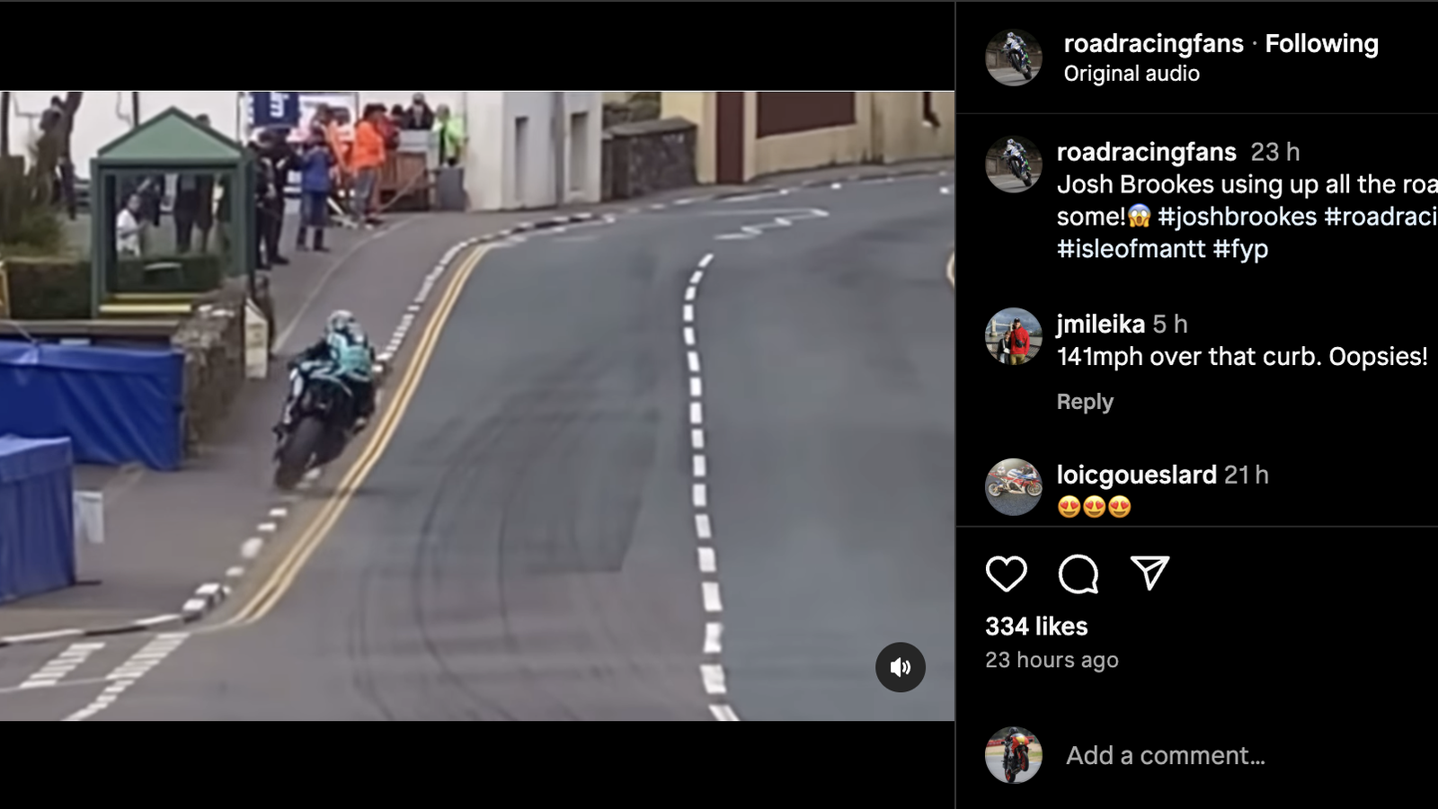 Isle of Man TT Racer Josh Brookes has BIG Moment at Kirk Michaell